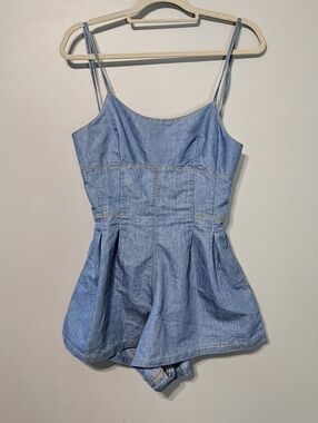 Live 4 Truth Light Blue Denim Romper